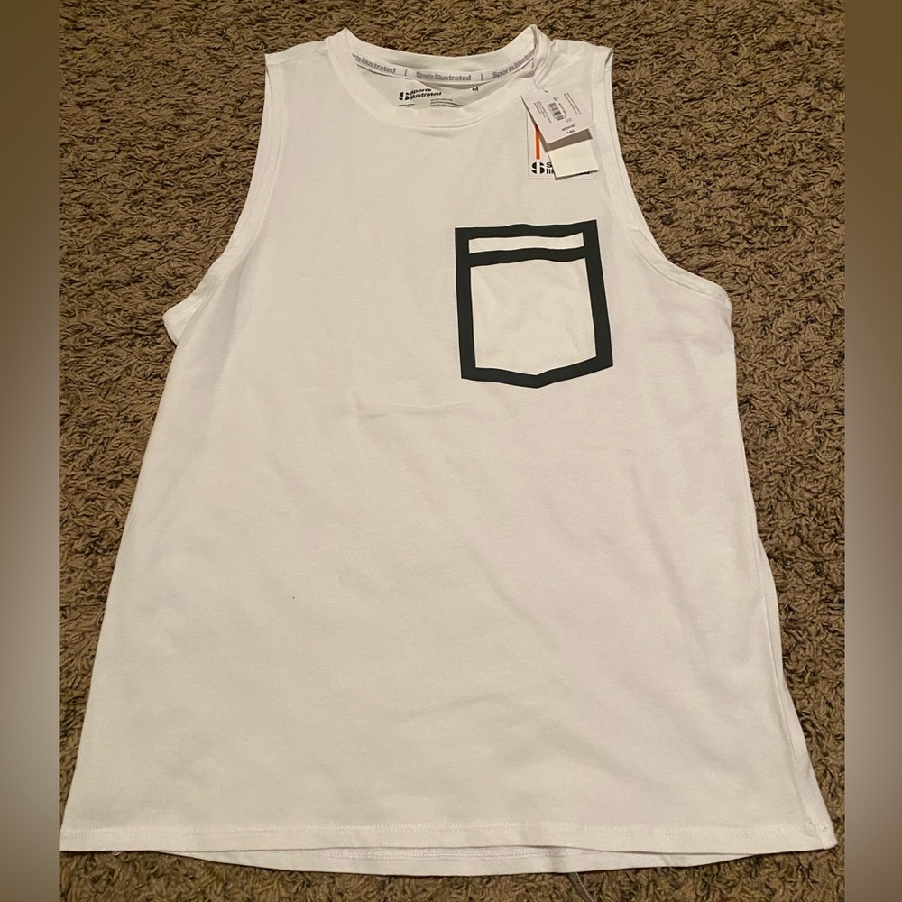 Unisex Sports Illustrated White Tank Top Size M